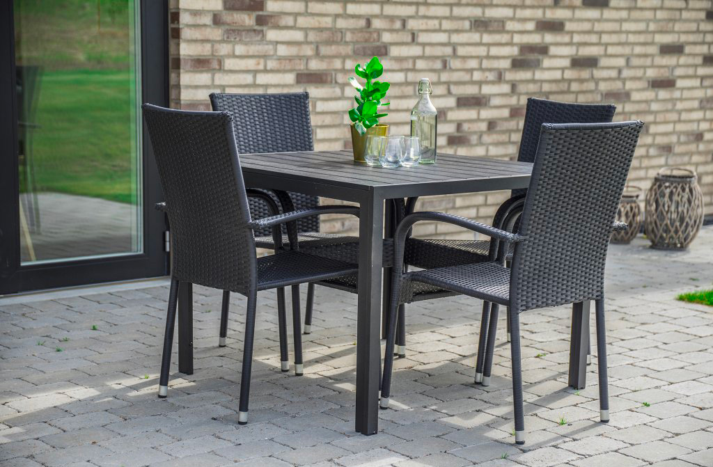 Zahradní malá ratanová sestava pro 4 osoby DT280 antracit-1